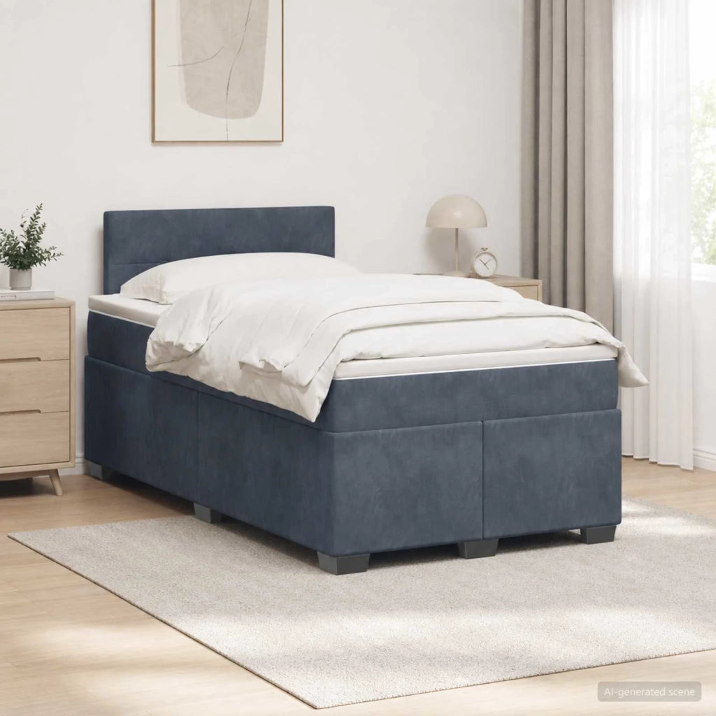 Letto box spring con materasso Grigio Scuro 120 x 200 cm 3450693