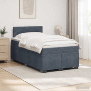 Letto box spring con materasso Grigio Scuro 120 x 200 cm 3450693