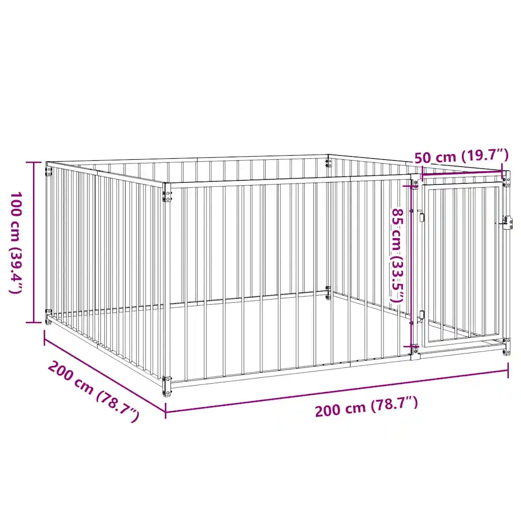 Canile da Esterno 200x200x100 cm CFW8475519