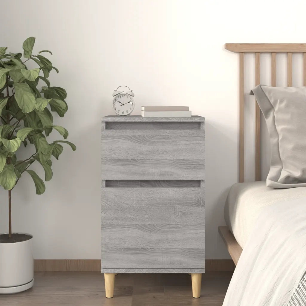 Comodino | Armadio da Notte | Mobiletto da notte Grigio Sonoma 40x35x70 cm