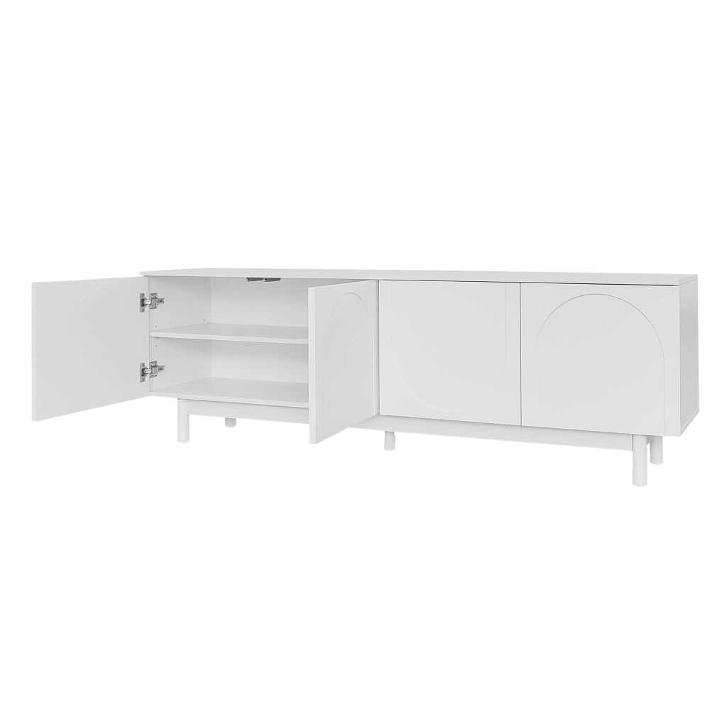 Cassettiera TV bianca in truciolato lunghezza 175 cm