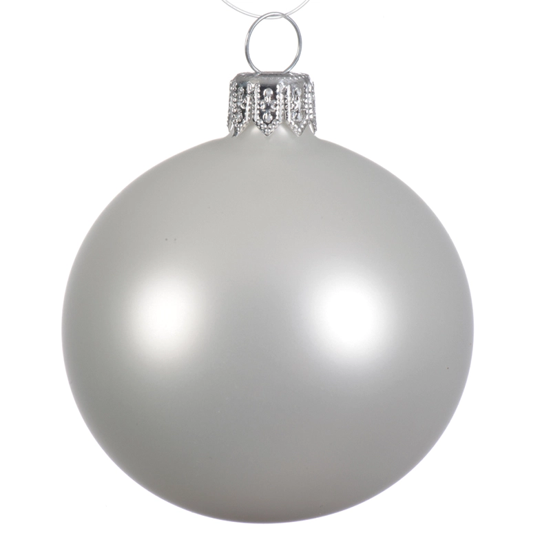 Box 4 Palline Vt Bianco neve Opaca 10 Cm