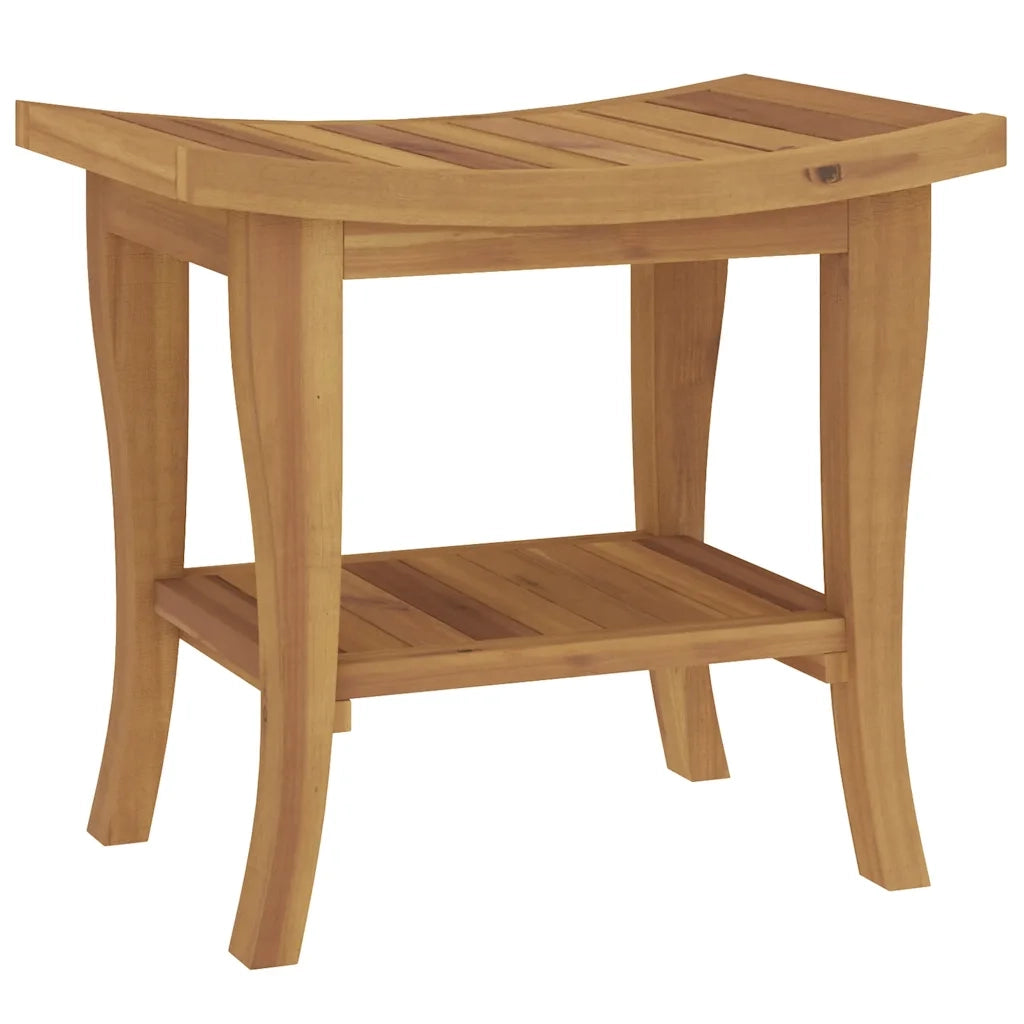 Panca da Doccia 50x35x45 cm in Legno Massello di Teak cod mxl 58931