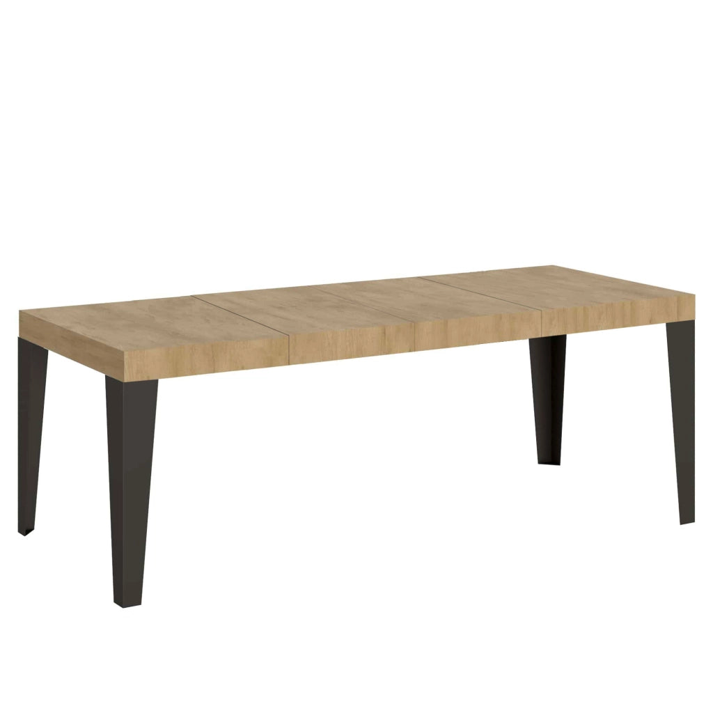 Tavolo allungabile 90x160/420 cm Flaris Premium quercia natura telaio Antracite