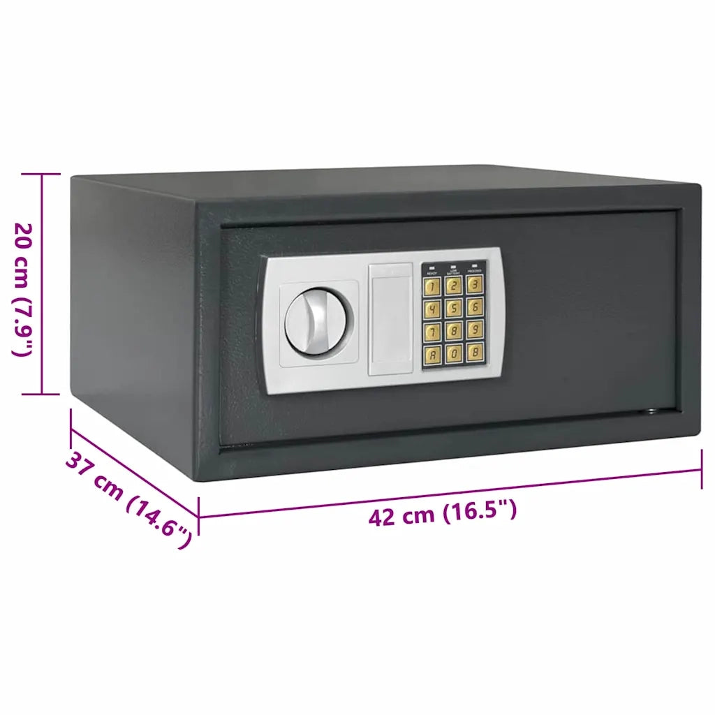 Cassetta di sicurezza digitale Grigio scuro 42 x 37 x 20 cm CFW5831545