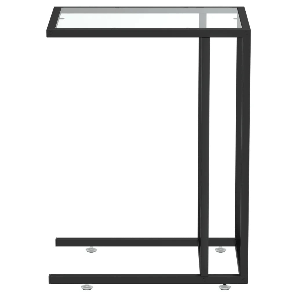 Tavolino per Computer Trasparente 50x35x65 cm Vetro Temperato 331649