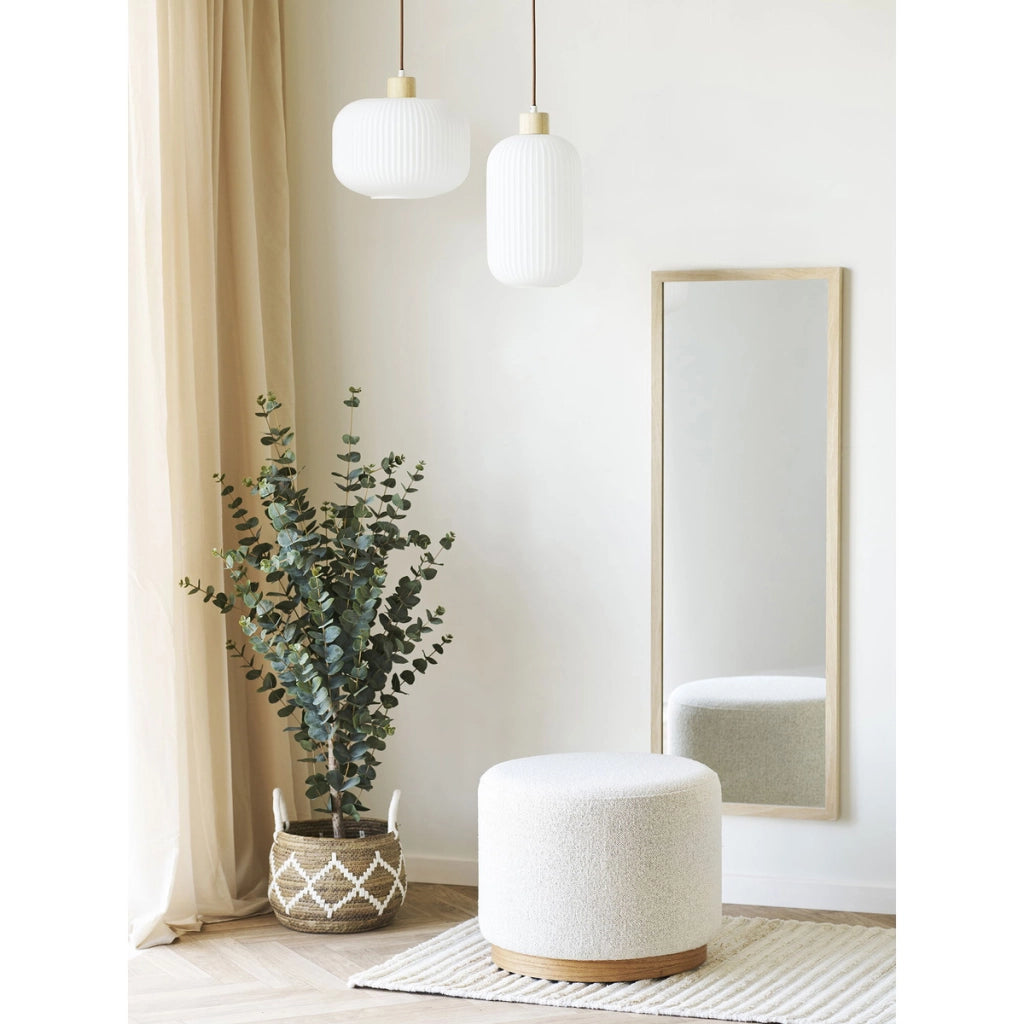 Pouf Daisy, Bianco, Poliestere, 50x50x41 cm