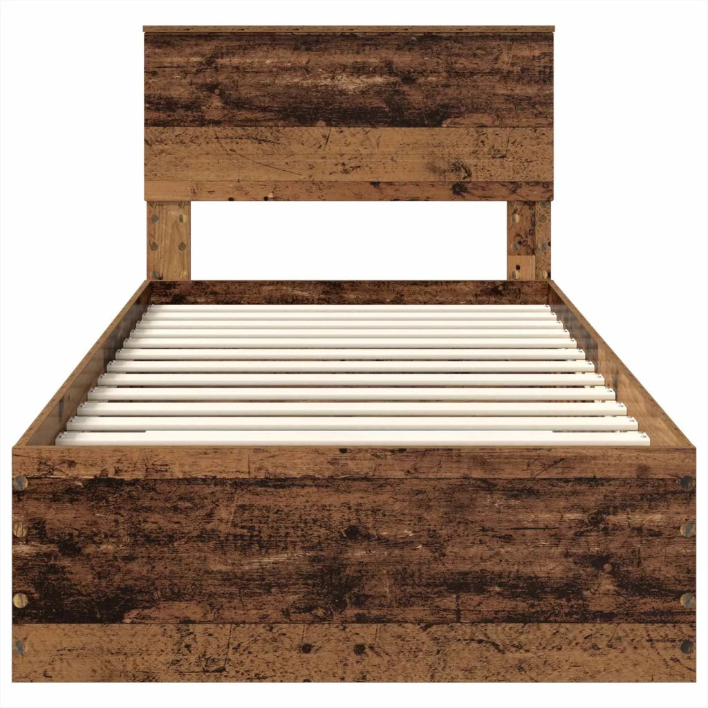 Struttura del letto con testiera Legno vecchio 100 x 200 cm 3408306