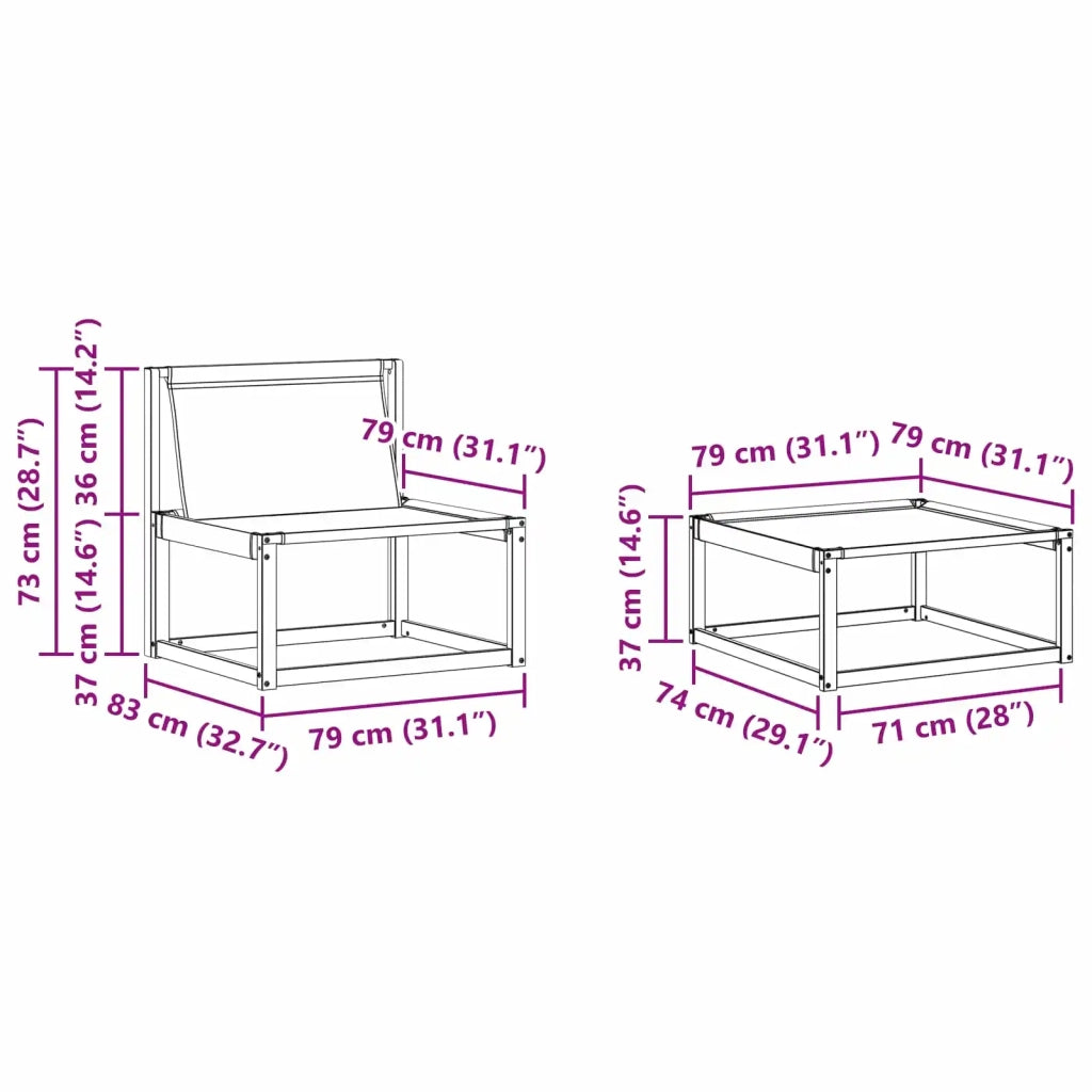 Set di divani da esterno 4 pcs Bianco e Grigio Chiaro 3388561