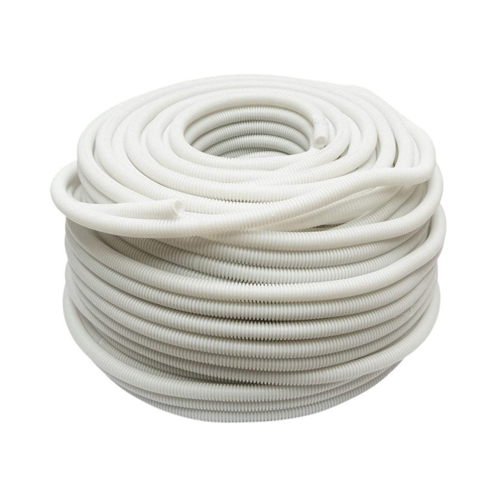 Tubo Corrugato 16mm senza filettatura, ignifugo in polietilene HDPE 320N grigio 100m/rotolo