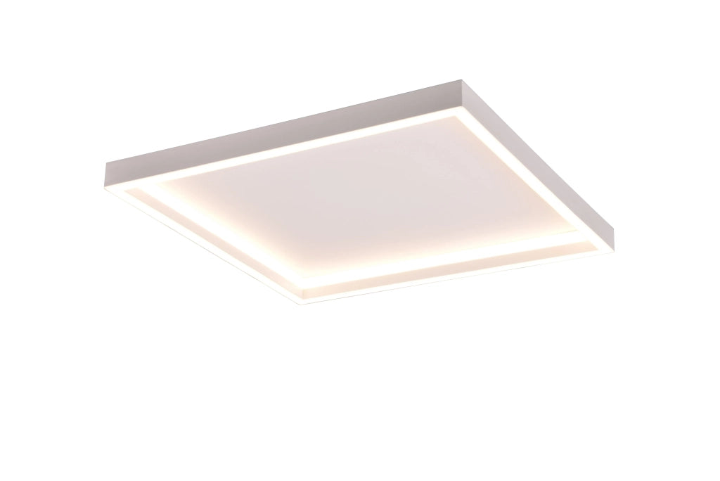 Plafoniera LED quadrata Rotonda bordo bianco