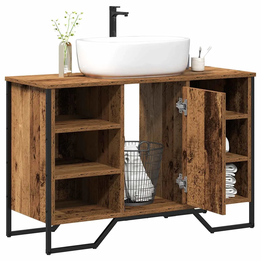 Mobile Lavabo | Armadio per Lavabo da Bagno Legno vecchio 91 x 35 x 60 cm