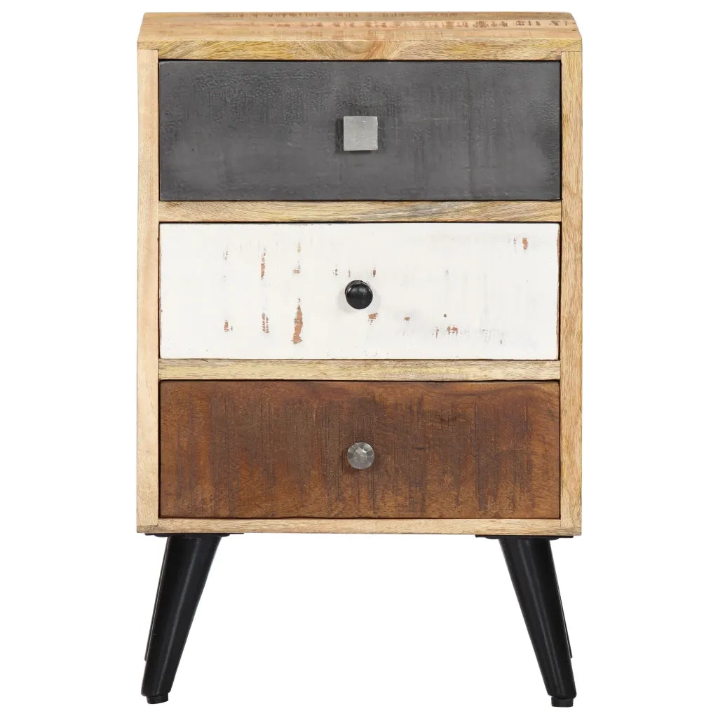 Comodino 40x30x60 cm in Legno Massello di Mango 282875