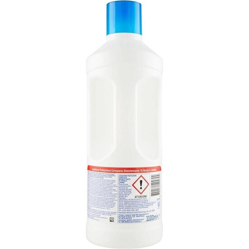 LYSOFORM LIQUIDO PER PAVIMENTI 1,1 LT DISINFETTA E PULISCE TE VERDE E LIMONE