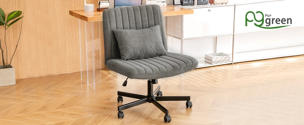 Sedia da Ufficio Girevole ¨C MINIMAL ¨C Tessuto Imbottito, Senza Braccioli, Altezza Regolabile