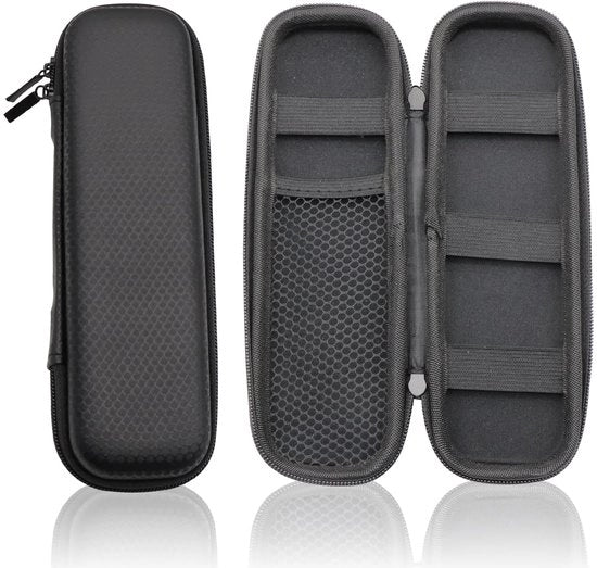 Etui in nero con tasca e chiusura a rittens con contenitore in nero piccolo etui per ufficio scuola etui per Apple Pencil stilus compatibile con cavo USB
