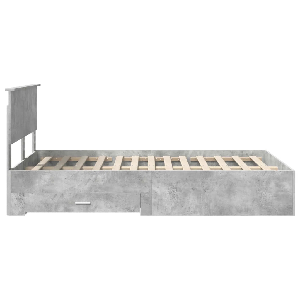 Struttura del letto con testiera Grigio cemento 120 x 190 cm 3408284
