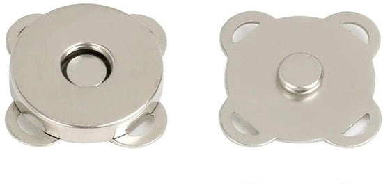 Chiusura a gancio 18 mm - Set di viti a pressione - Sostenibile - Chiusure magnetiche - Adatto per borse/abiti - Facile da cucire