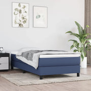 Giroletto a Molle con Materasso-Struttura Letto Blu 90x200 cm inTessuto 329945