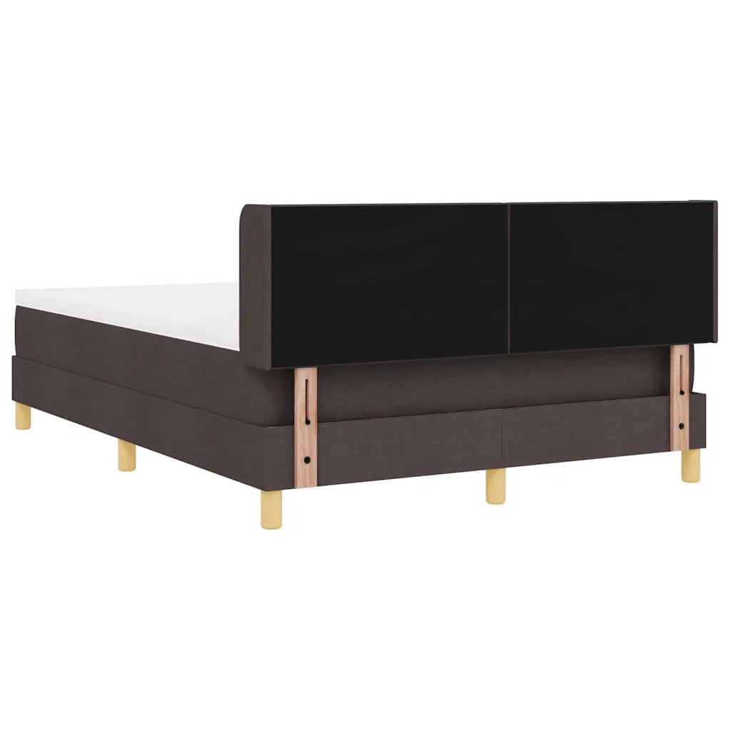 Letto a molle Marrone Scuro 190 x 140 cm Poliestere 3341352