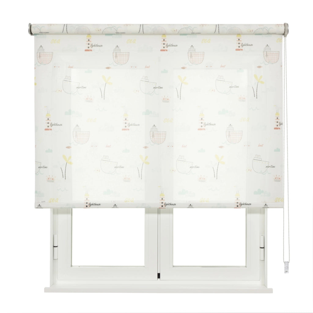VIEWTEX Tenda a rullo Traslucida Sailor Bianco 75 X 250cm - Made in Europe - 5 anni di garanzia