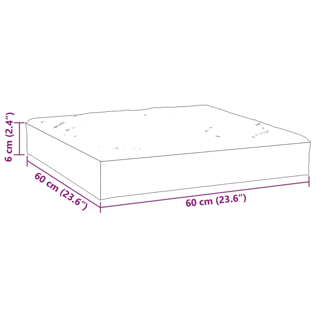 Cuscino per Pallet Tortora 60x60x6 cm in Tessuto Oxford 315084