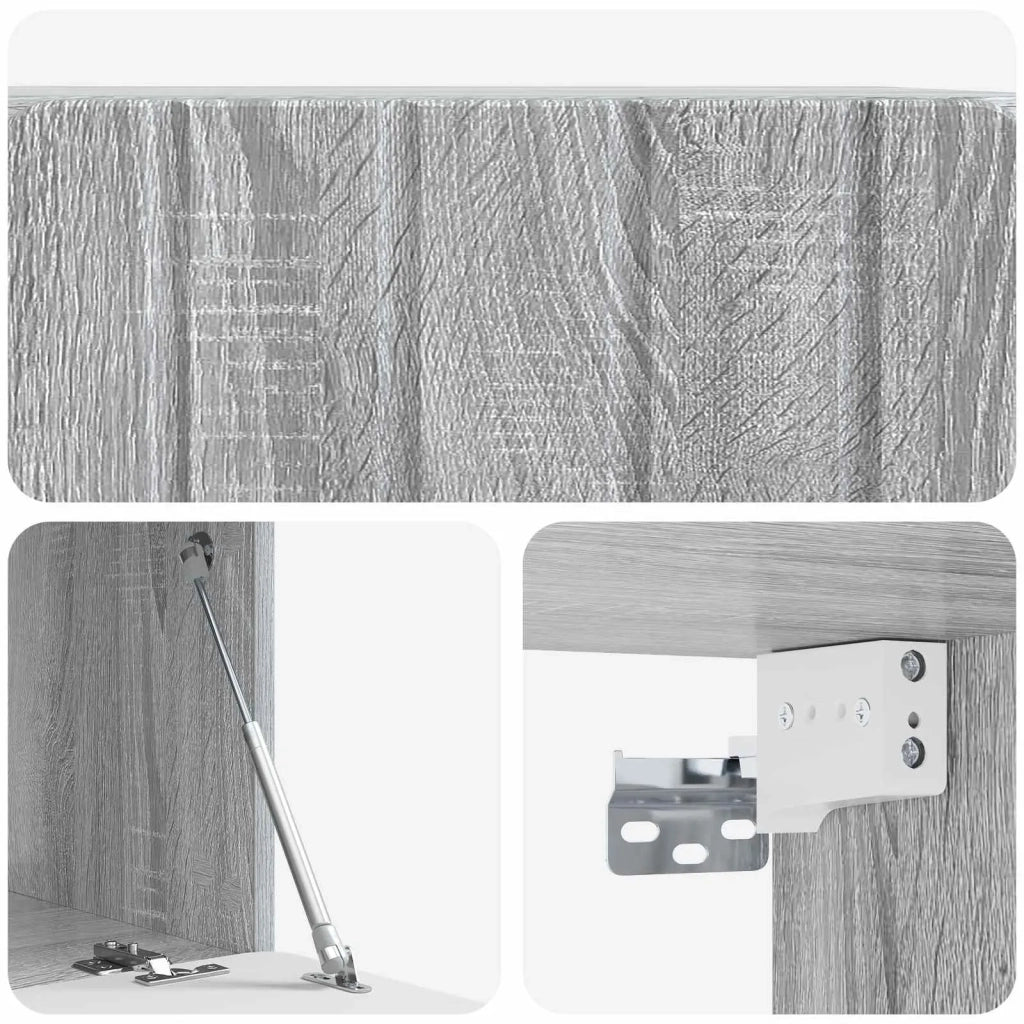 Mobile Porta TV da Muro-Credenza per TV sospesa Grigio Sonoma 59,5 x 41 x 30 cm 950402