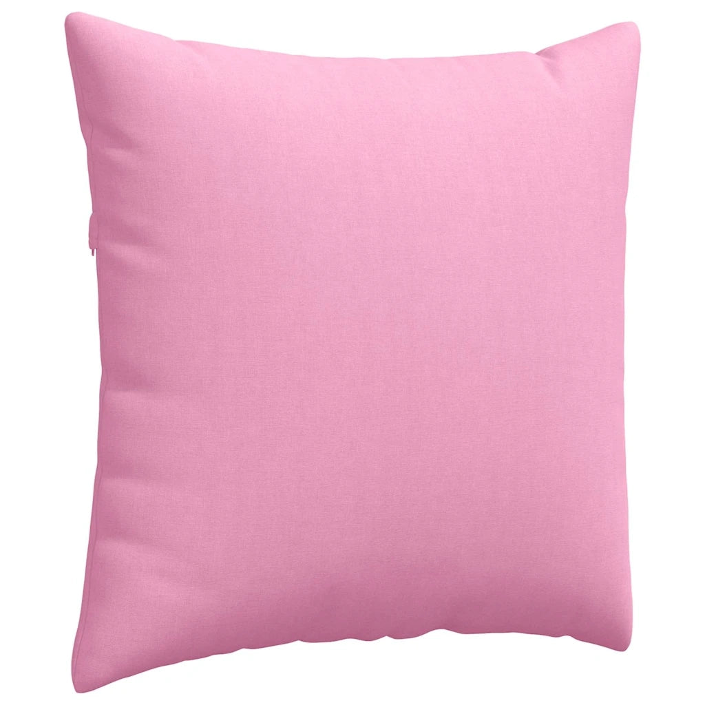 Cuscini da Divano 2 pz-Set di 2 Cuscini per Sofa Rosa 80 x 80 cm Tessuto
