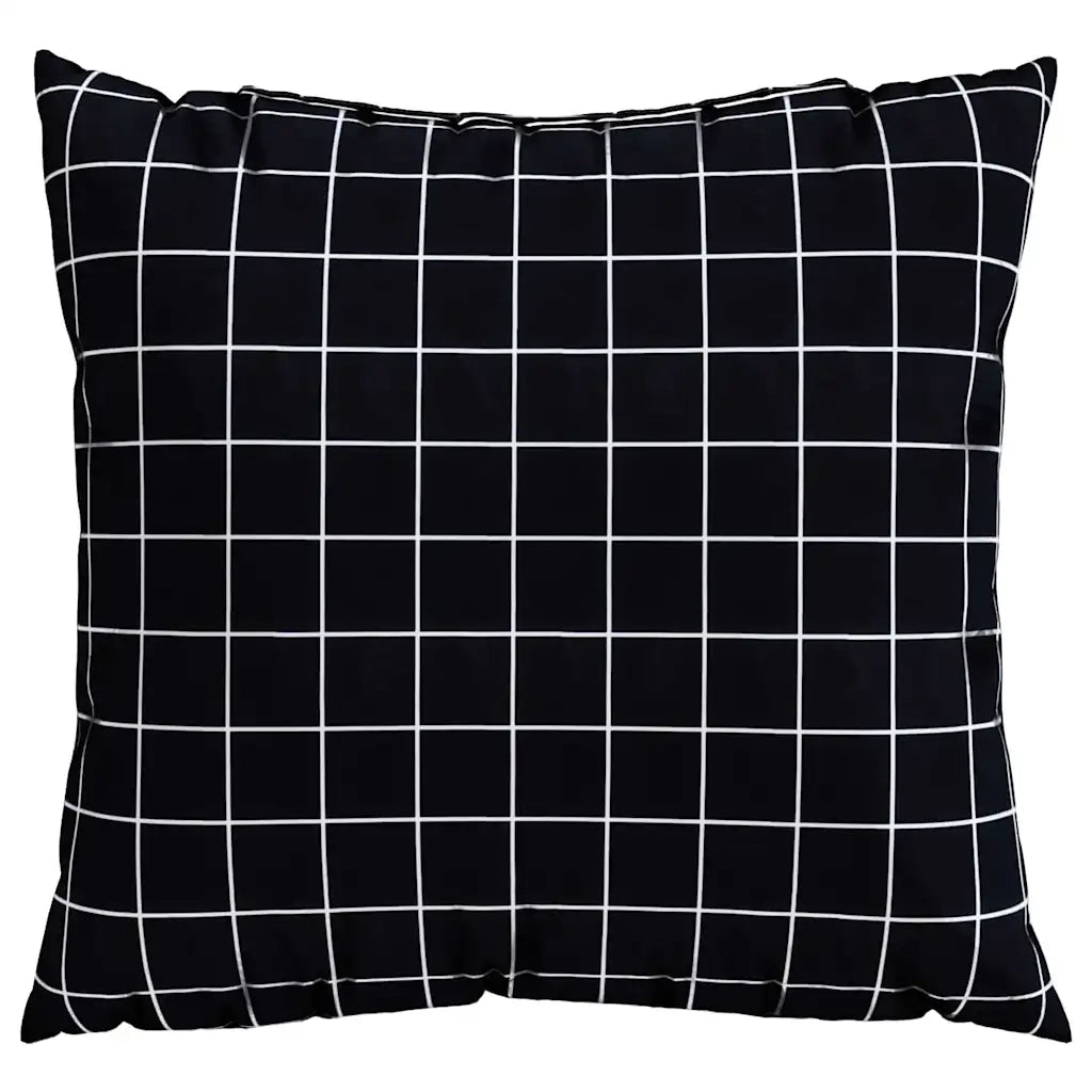 Cuscini Scatter a scacchi 4 pcs Quadro Nero 50 x 50 cm 360397