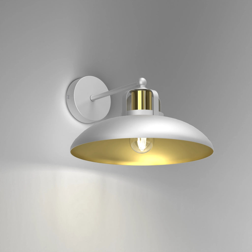 Applique da parete FELIX bianco-oro E27 60W Milagro MLP7702