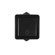 Interruttore a pulsante nero IP54 TEKNO Kanlux 27353