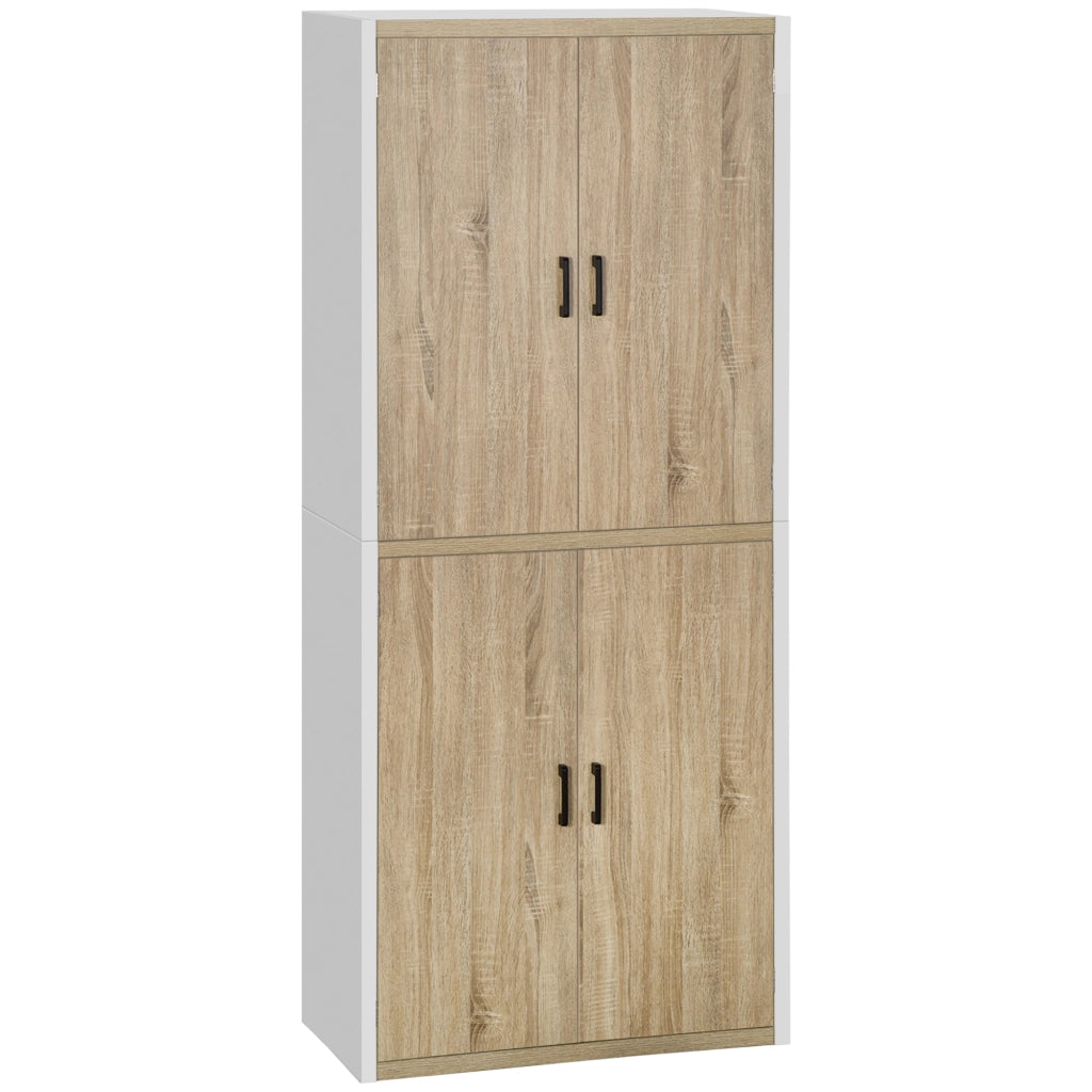 Armadio Cucina con 4 Porte e Ripiani Regolabili ¨C Minimal ¨C Legno MDF 80x40x182 cm