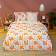 Set biancheria da letto reversibile con stampa floreale, 2 posti