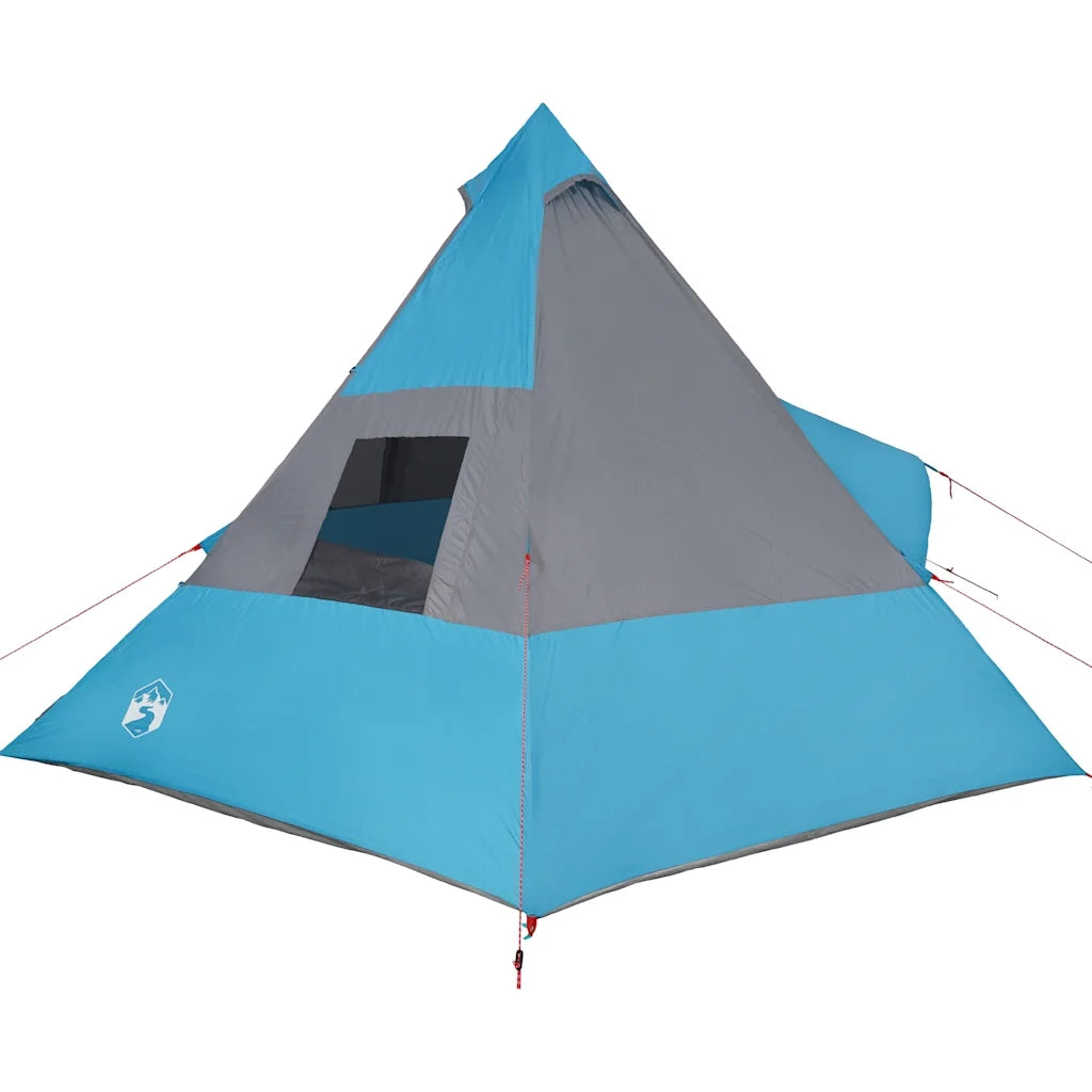 Tenda da Campeggio Tipi per 7 Persone-Tenda per Famiglie Blu Impermeabile