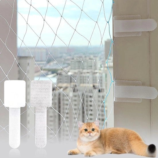 Haken autoadesivi per esterno 50 pezzi - adatti per rete di protezione per gatti balcone - rete per gatti di protezione