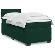 Giroletto a Molle con Materasso Verde Scuro 80x200 cm Velluto 3286177