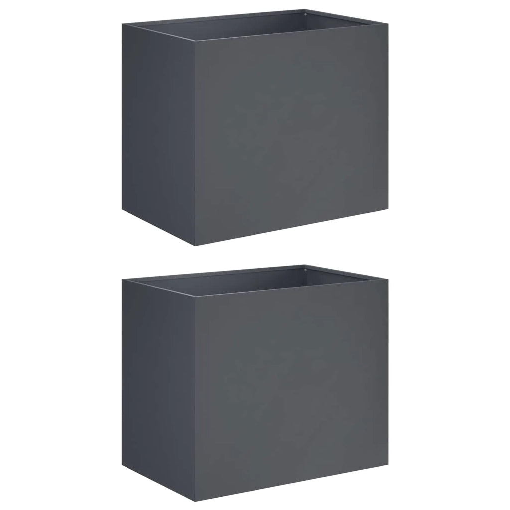 Vaso da giardino 2 pz Antracite 50 x 40 x 50 cm 8005657