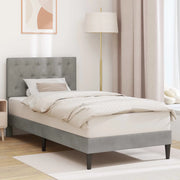 Struttura del letto-Giroletto Grigio Chiaro 90 x 190 cm Velluto 538804