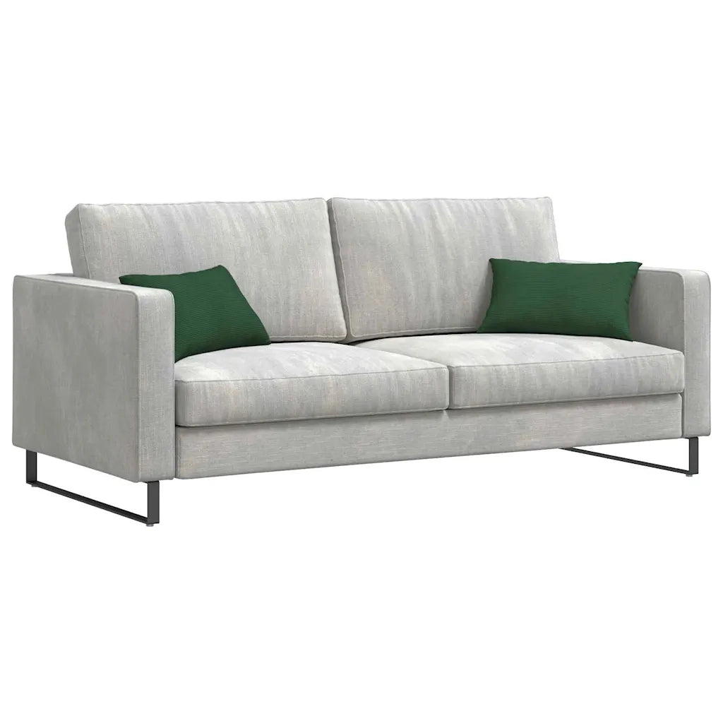 Cuscini da Divano 2 pcs Verde Scuro 50 x 30 cm Tessuto in Cords 42013650