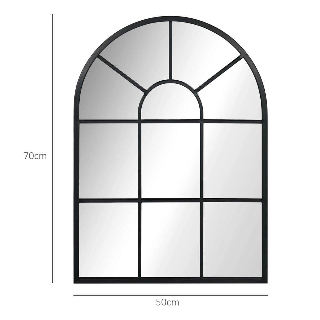 Specchio da Parete ¨C Minimal ¨C Nero, Metallo, 70x50 cm