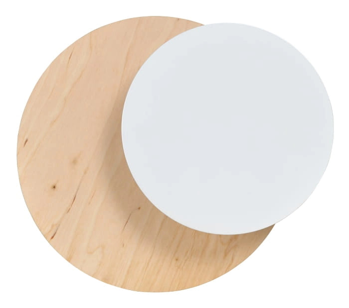 Applique Emibig Circle 1 luce bianco/legno chiaro G9