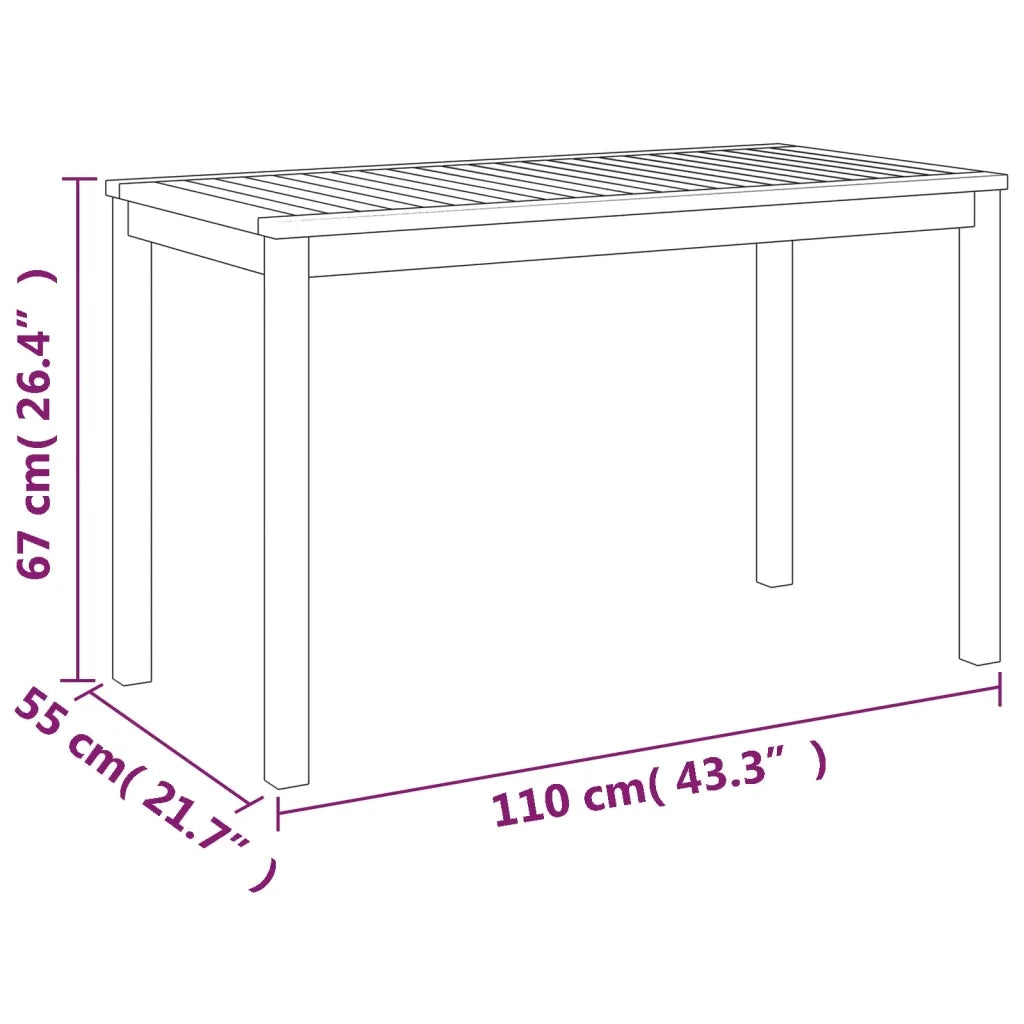 Set da Pranzo Giardino 4pz con Cuscini Legno Massello di Acacia 3154979