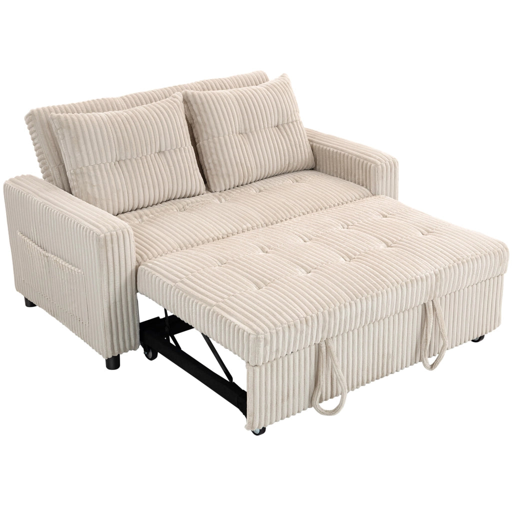 Divano letto imbottito ¨C Minimal ¨C 157x190 cm, crema