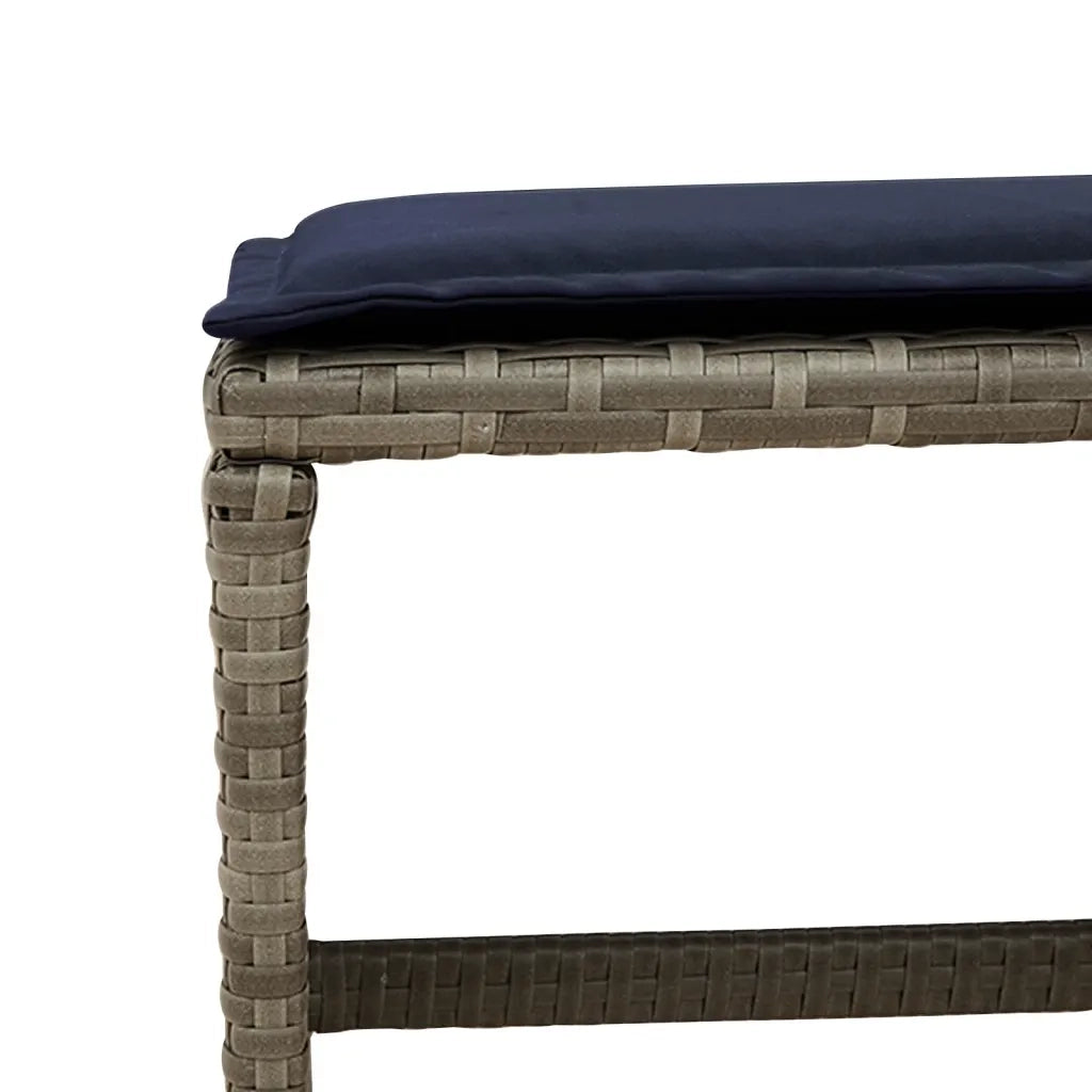 Set da pranzo da giardino da 11 pz con Cuscini in Polyrattan Grigio 3277920