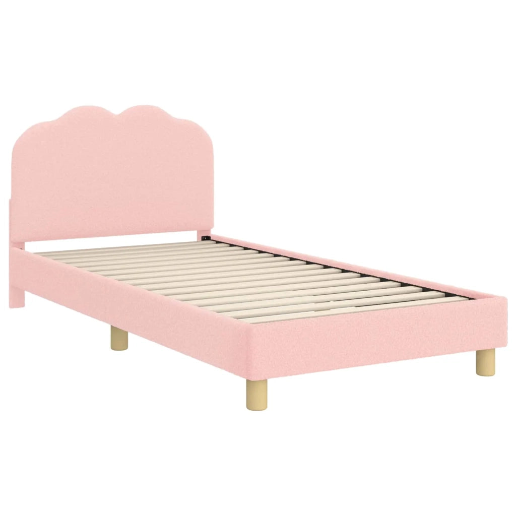 Struttura letto bambini con testata-Giroletto per bambini Rosa 80 x 200 cm Boucl¨¦ 989142