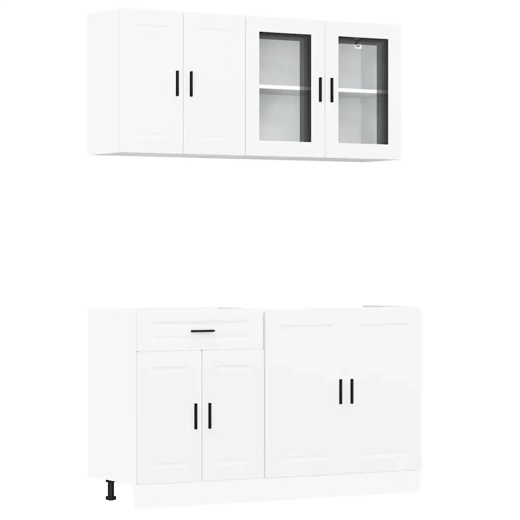 Set Mobili da Cucina 4 pz Porto Bianchi Legno Multistrato 3314871