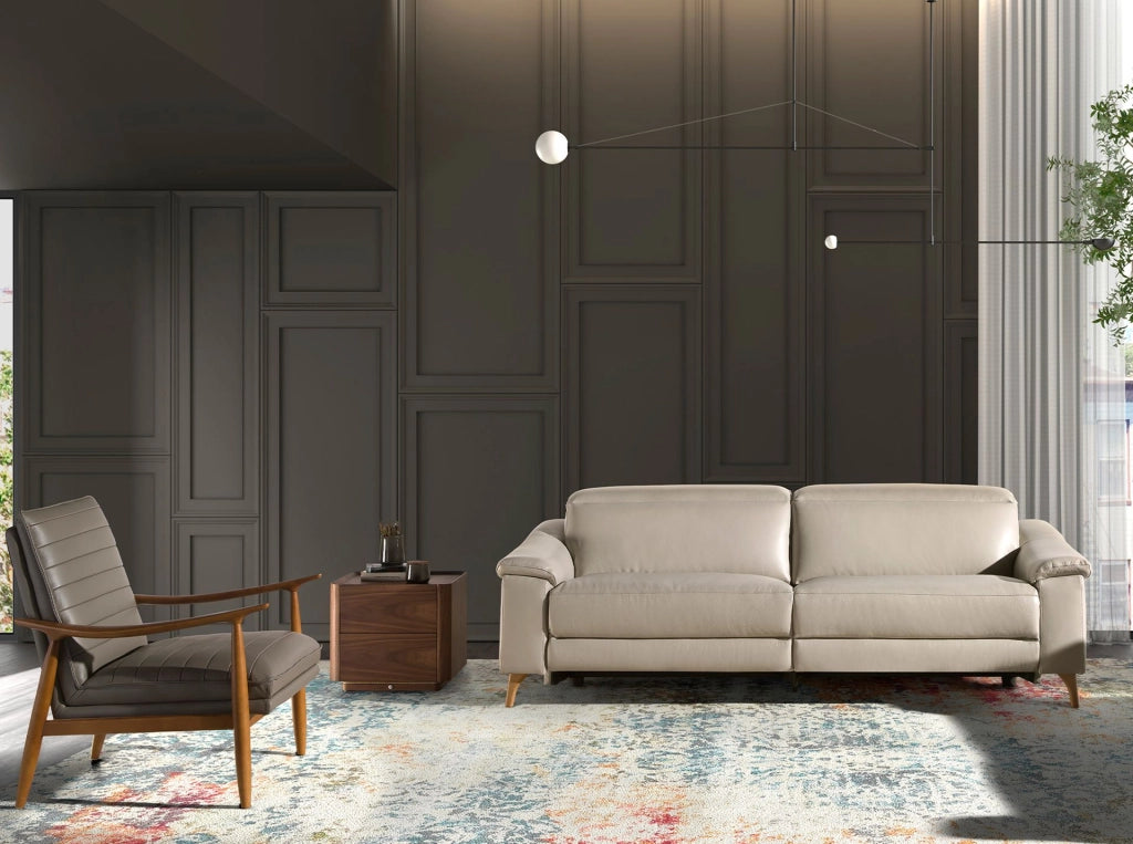 Comodino in noce con illuminazione