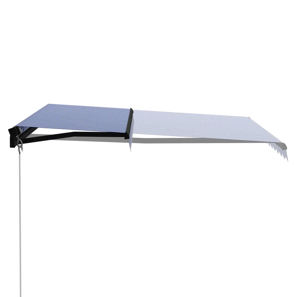 Tenda da Sole | Tenda parasole Retrattile Manuale 300x250 cm Blu e Bianca