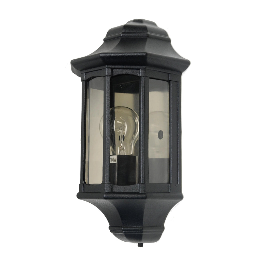 Applique da esterno classica nera E27 60W Newbury Garden Zone