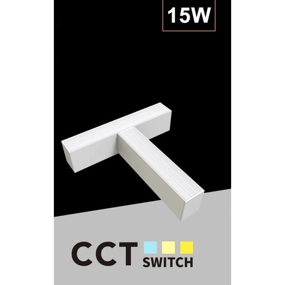 Trade Shop - Lampada Di Raccordo Connettore A T Per Lampadario 15w Luce Selezionabile Cct Ll57-t-3c - Bianco
